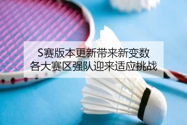 S赛版本更新带来新变数 各大赛区强队迎来适应挑战