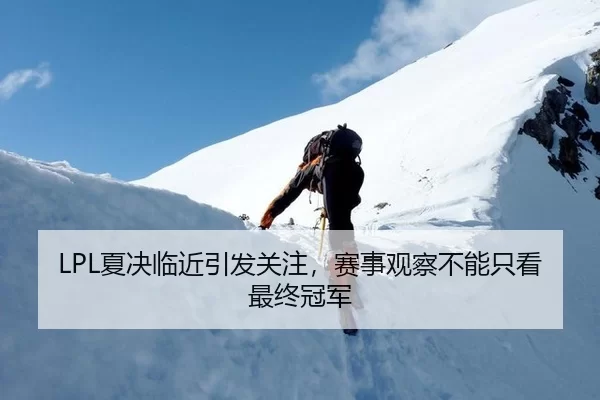 LPL夏决临近引发关注，赛事观察不能只看最终冠军